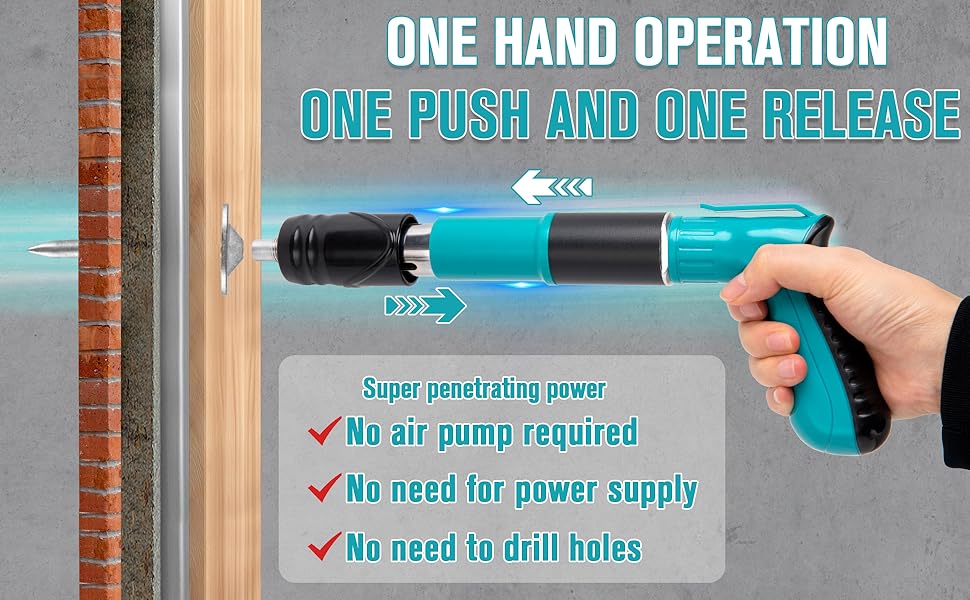 4 Speed Adjustable Manual Steel Concrete Nail Gun Tool