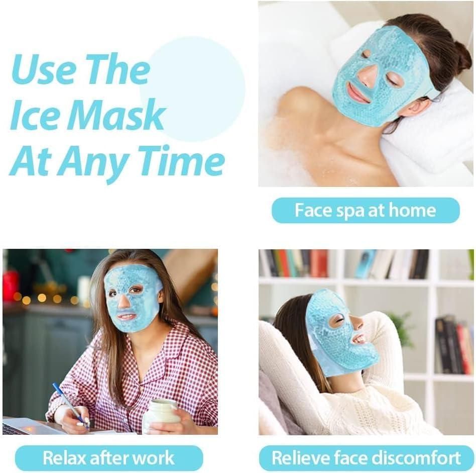 Cool Gel Full Face Mask – Ice Cooling Relief for Hot Summer Nights