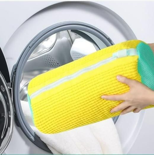 Shoe Washing Machine Bag Laundry Shoe Bag for Washer & Dryer, Reusable with Durable Zipper for Sneakers & Delicates 360° Deep Cleaning Washable Laundry Organizer Bag