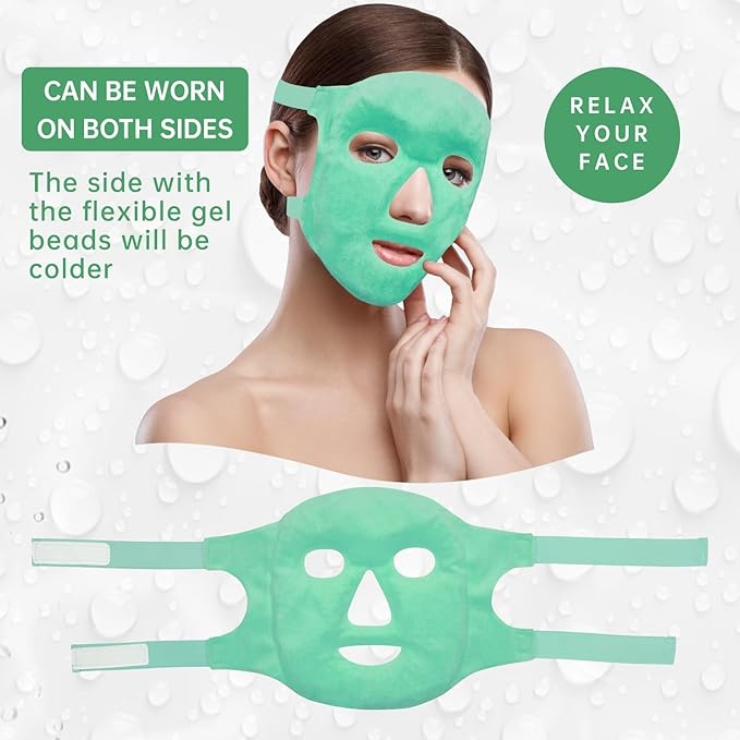 Cool Gel Full Face Mask – Ice Cooling Relief for Hot Summer Nights