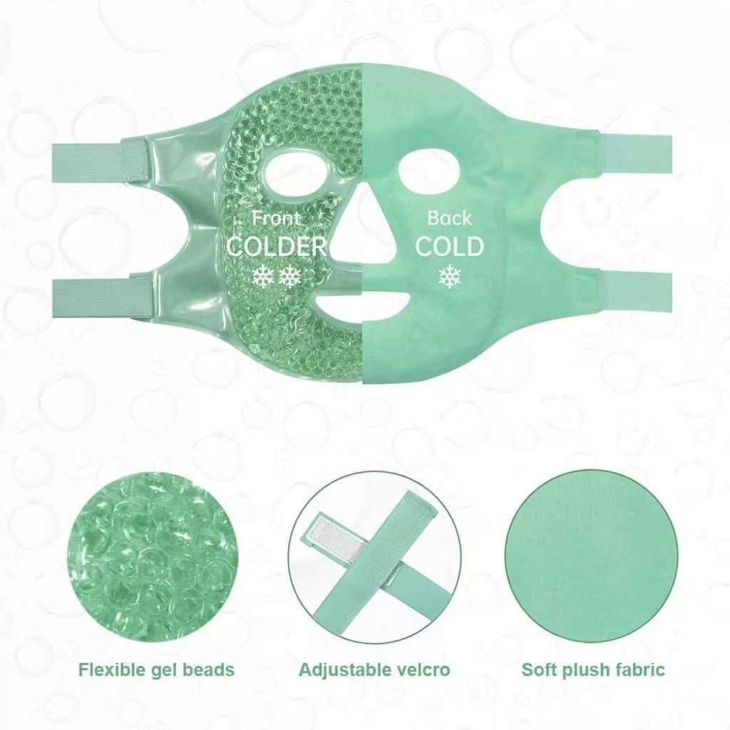 Cool Gel Full Face Mask – Ice Cooling Relief for Hot Summer Nights