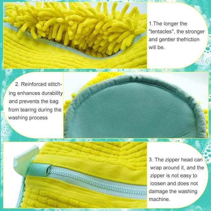 Shoe Washing Machine Bag Laundry Shoe Bag for Washer & Dryer, Reusable with Durable Zipper for Sneakers & Delicates 360° Deep Cleaning Washable Laundry Organizer Bag
