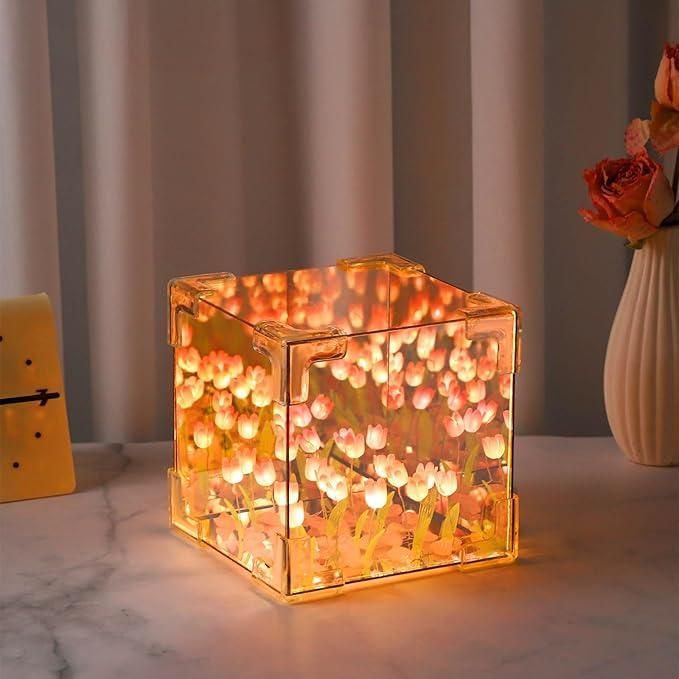 Decorative Tulip Mirror Lamp – A Bloom of Light & Elegance for Your Space