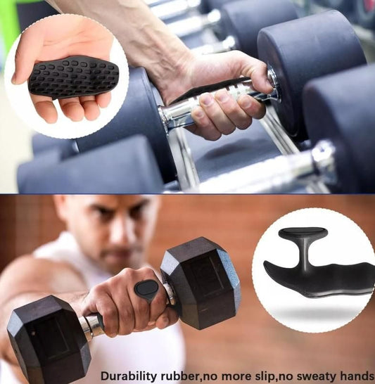 Rubber Gym Grips Fingerless Workout Grips - Ergonomic Rubber Hand Protector Gloves for Weight Lifting, Pull-Ups, Gym Training and Exercise, for men and women