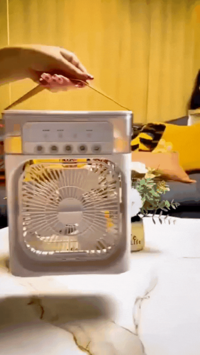 Mini Cooler for Room Cooling AC Portable Mini Fan Artic Cooler with 7 Colors LED Light, 1/2/3 H Timer, 3 Wind Speeds and 3 Spray Modes for Office,Home,Dorm,Travel1