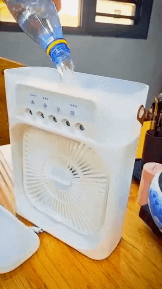 Mini Cooler for Room Cooling AC Portable Mini Fan Artic Cooler with 7 Colors LED Light, 1/2/3 H Timer, 3 Wind Speeds and 3 Spray Modes for Office,Home,Dorm,Travel1