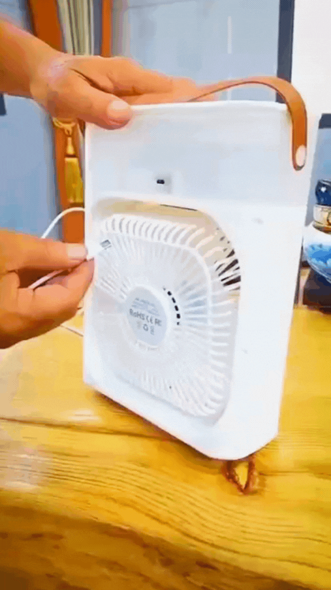Mini Cooler for Room Cooling AC Portable Mini Fan Artic Cooler with 7 Colors LED Light, 1/2/3 H Timer, 3 Wind Speeds and 3 Spray Modes for Office,Home,Dorm,Travel1