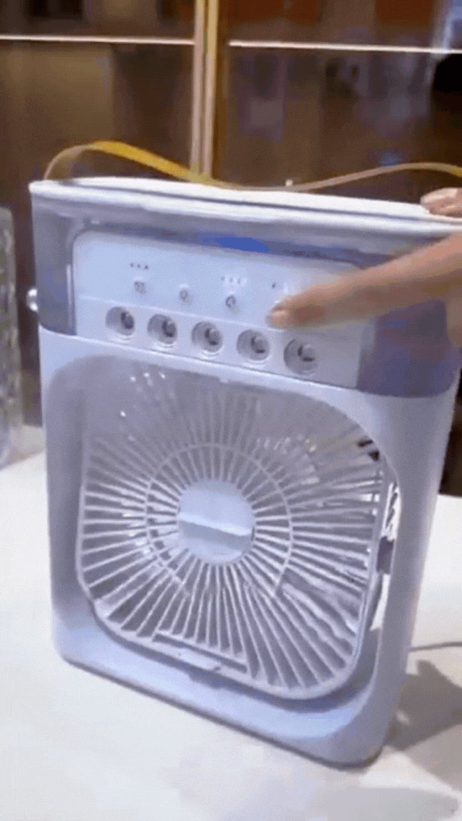 Mini Cooler for Room Cooling AC Portable Mini Fan Artic Cooler with 7 Colors LED Light, 1/2/3 H Timer, 3 Wind Speeds and 3 Spray Modes for Office,Home,Dorm,Travel1