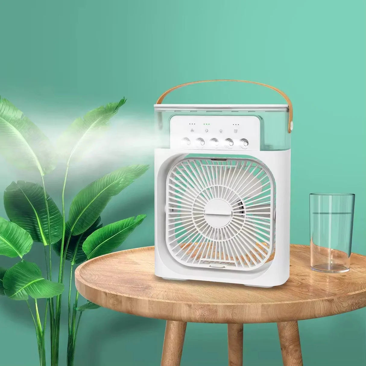 Mini Cooler for Room Cooling AC Portable Mini Fan Artic Cooler with 7 Colors LED Light, 1/2/3 H Timer, 3 Wind Speeds and 3 Spray Modes for Office,Home,Dorm,Travel1