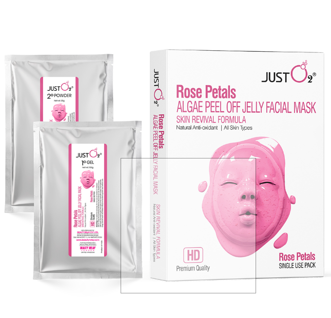 🌹 Instant Glow, Natural Flow — Rose Petals Algae Jelly Mask 💦