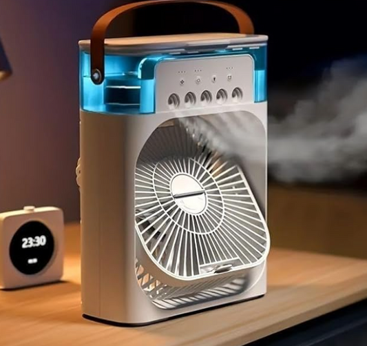 Mini Cooler for Room Cooling AC Portable Mini Fan Artic Cooler with 7 Colors LED Light, 1/2/3 H Timer, 3 Wind Speeds and 3 Spray Modes for Office,Home,Dorm,Travel1