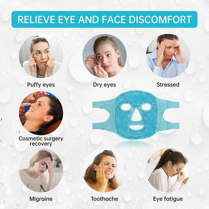 Cool Gel Full Face Mask – Ice Cooling Relief for Hot Summer Nights