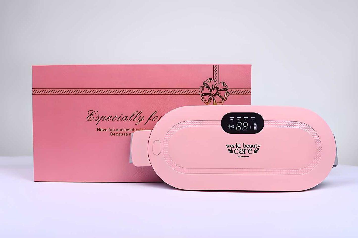 Portable Cordless Heating Pad for Menstrual Cramps Relief, for Stomach, 3-Speed Temperature Adjustment and 4-Speed Massage Modes, Back and Belly Heating Pad for Women