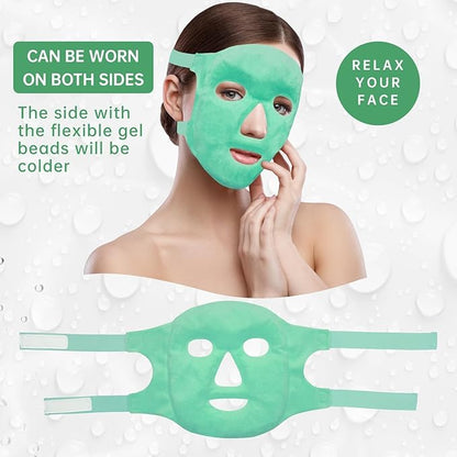 Cool Gel Full Face Mask – Ice Cooling Relief for Hot Summer Nights