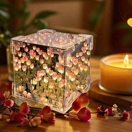 Decorative Tulip Mirror Lamp – A Bloom of Light &amp; Elegance for Your Space