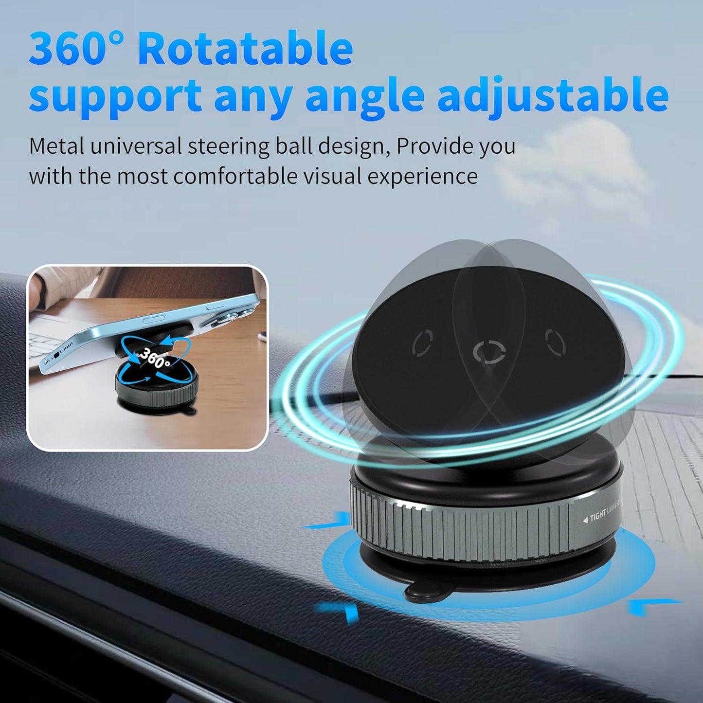 Vaccum Magnetic Phones Holder, Magnetic Car Phone Mount