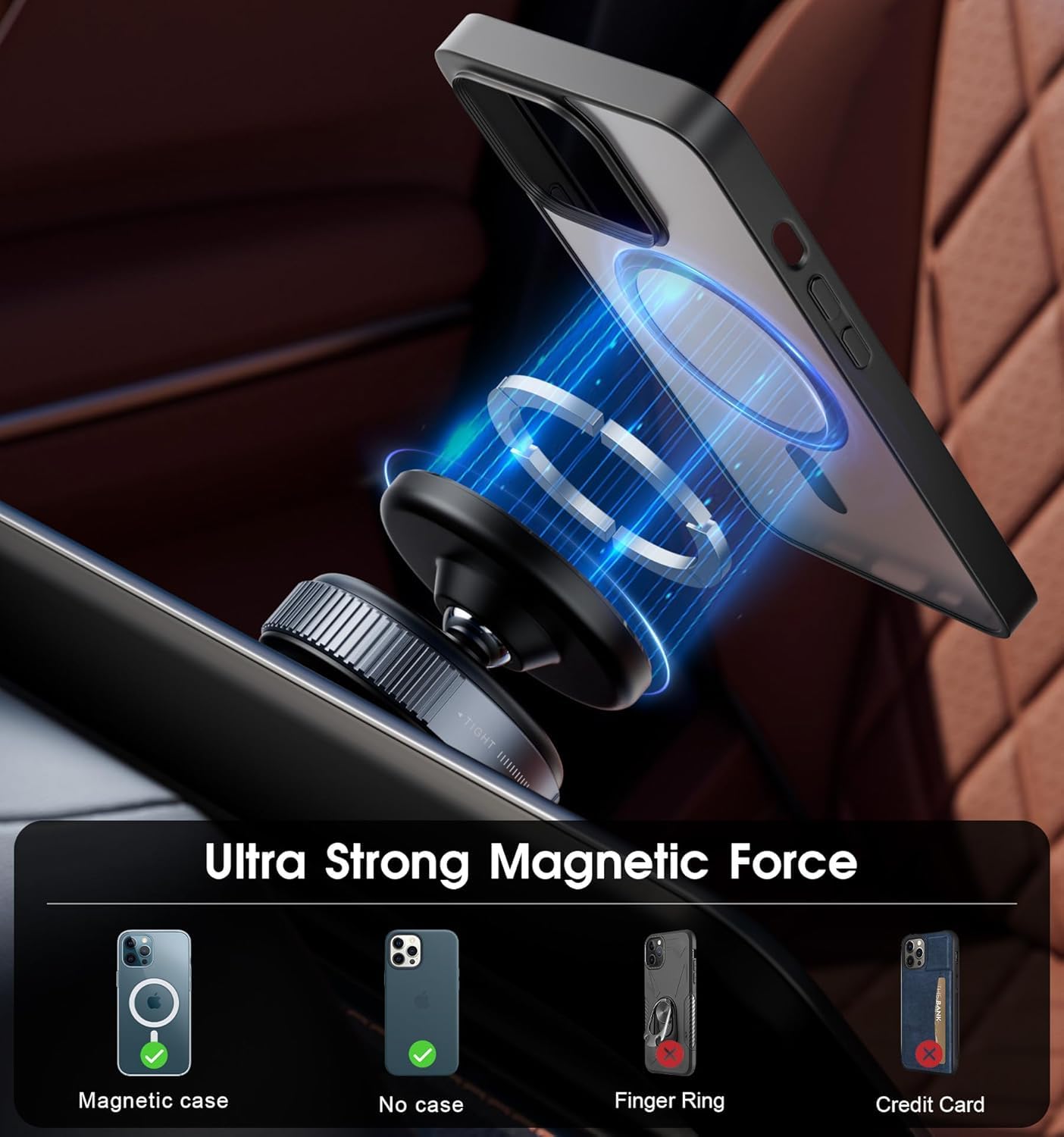 Vaccum Magnetic Phones Holder, Magnetic Car Phone Mount