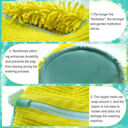 Shoe Washing Machine Bag Laundry Shoe Bag for Washer & Dryer, Reusable with Durable Zipper for Sneakers & Delicates 360° Deep Cleaning Washable Laundry Organizer Bag