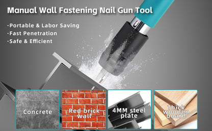 4 Speed Adjustable Manual Steel Concrete Nail Gun Tool